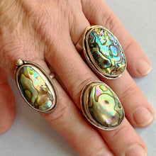 Load image into Gallery viewer, Abalone shell sterling silver ring - custom made