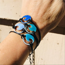Load image into Gallery viewer, Royal Blue Enamel Mini Wave Bracelet