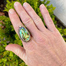 Load image into Gallery viewer, Abalone shell sterling silver ring - custom made