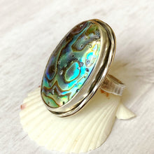 Load image into Gallery viewer, Abalone shell sterling silver ring - custom made