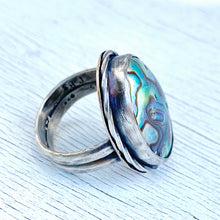 Load image into Gallery viewer, Abalone shell sterling silver ring - custom made