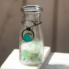 Load image into Gallery viewer, Transparent Aqua Blue Enamel Wave Necklace