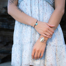 Load image into Gallery viewer, Light Blue Enamel Mini Wave Bracelet