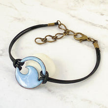 Load image into Gallery viewer, Light Blue Enamel Mini Wave Bracelet