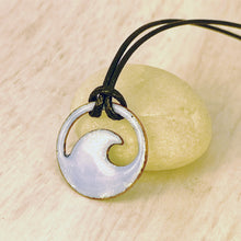 Load image into Gallery viewer, Light Blue Enamel Mini Wave Necklace