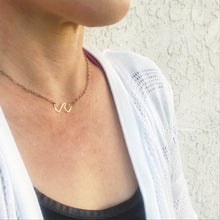 Load image into Gallery viewer, Sterling silver Ocean Wave Necklace with sterling chain
