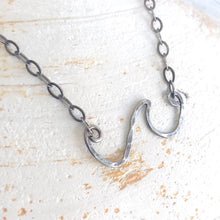 Load image into Gallery viewer, Sterling silver Ocean Wave Necklace with sterling chain