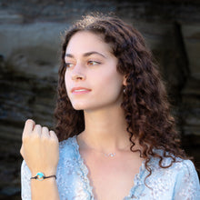 Load image into Gallery viewer, Seagreen Enamel Mini Wave Bracelet