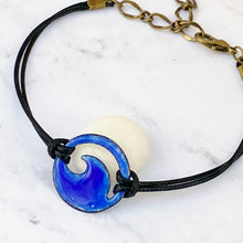 Load image into Gallery viewer, Royal Blue Enamel Mini Wave Bracelet