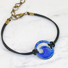 Load image into Gallery viewer, Royal Blue Enamel Mini Wave Bracelet