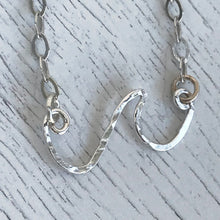 Load image into Gallery viewer, Sterling silver Ocean Wave Necklace with sterling chain