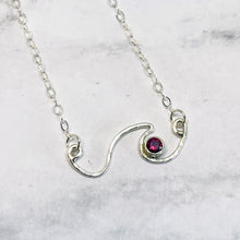 Load image into Gallery viewer, sterling silver necklace with ruby seaside harmony